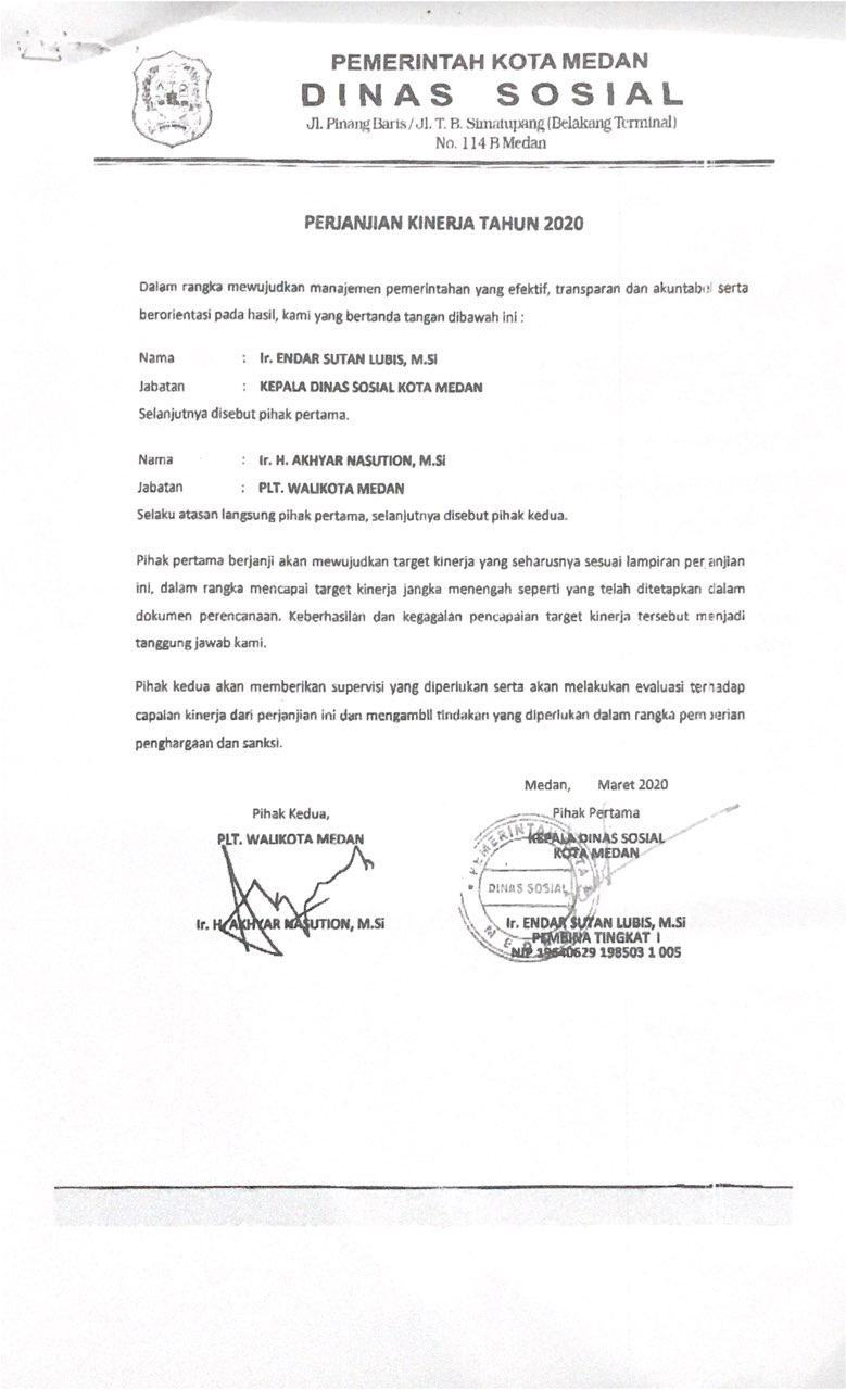 PERJANJIAN KINERJA Dinas Pekerjaan Umum dan Penataan Ruang Kab. Tabalong